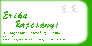 erika rajcsanyi business card